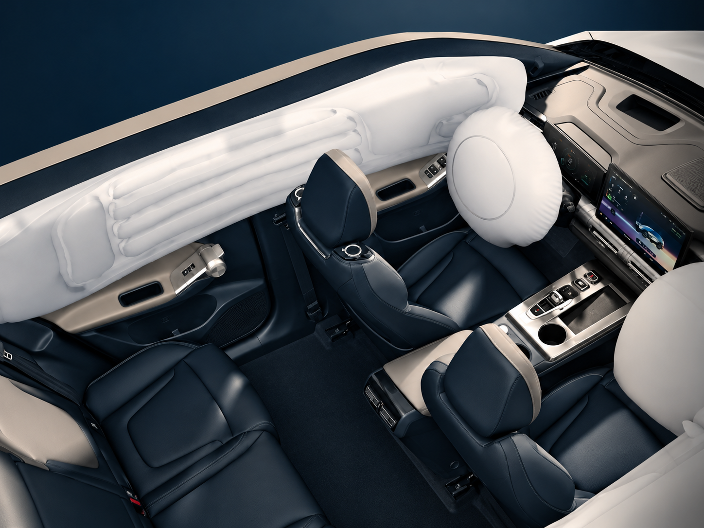 6 airbags com pressão prolongada de 6 segundos, garantindo ainda mais proteção.