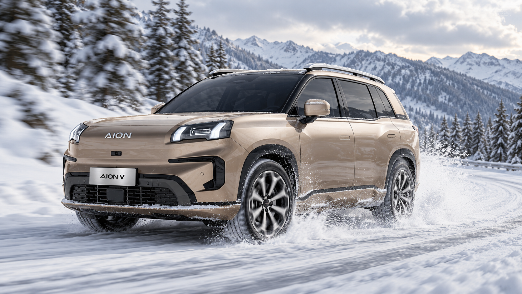 Driving AION V in snowy days